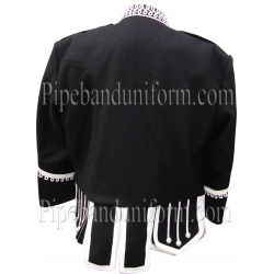 Regimental Black Pipe Band Doublet Kilt Jacket