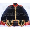 Customizable Red Black Wool Pipe Band Outfitters Doublet Kilt Jacket