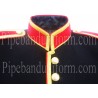 Customizable Red Black Wool Pipe Band Outfitters Doublet Kilt Jacket