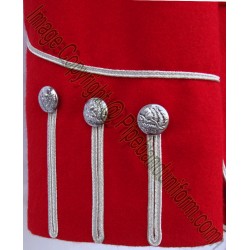 Traditional Red Bagpipers Band Uniform Doublet Kilt Jacket