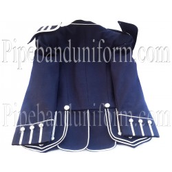 Royal Blue Military Scottish Pipe Band Outfitters Doublet Kilt Jacket