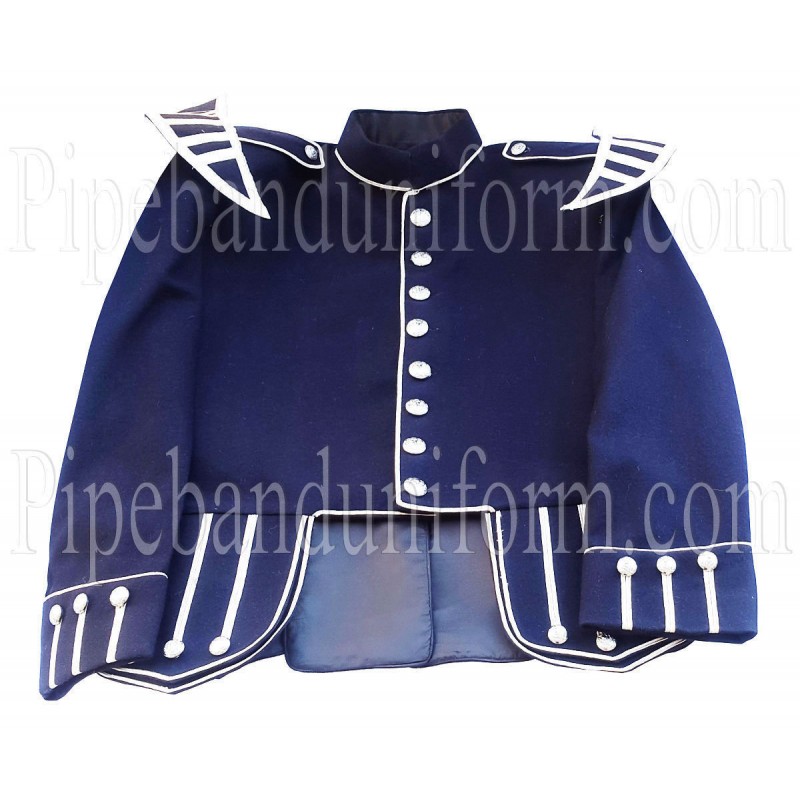 Royal Blue Military Scottish Pipe Band Outfitters Doublet Kilt Jacket