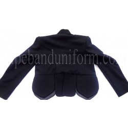 Scots Guards Navy Blue Pipe Band Doublet Kilt Jacket with Silver Bagpipe Arm Badge