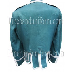 Traditional Green Pipe Band Uniform Doublet Kilt Jacket