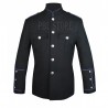Black High Collar Police Honor Guard Uniform Jacket with Gold Buttons