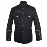 Black High Collar Police Honor Guard Uniform Jacket with Gold Buttons