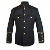 Black High Collar Police Honor Guard Uniform Jacket with Gold Buttons