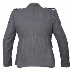 Premium Blazer Wool Grey Argyll Kilt Jacket and Waistcoat