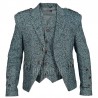 Green Elegant Scottish Heritage Wear Crail Kilt Jacket with Waistcoat