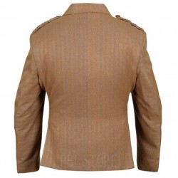 Tan Scottish Style Crail Formal Kilt Jacket and Waistcoat