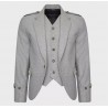 Light Grey Argyll Wedding Kilt Jacket with Waistcoat