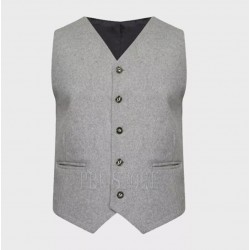 Light Grey Argyll Wedding Kilt Jacket with Waistcoat