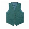 Green Wool Scottish Argyle Wedding Kilt Jacket and Waistcoat