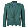 Green Wool Scottish Argyle Wedding Kilt Jacket and Waistcoat