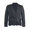 Scottish Charcoal Grey Tweed Argyle Kilt jacket and Waistcoat