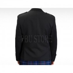Authentic Black Crail Jacket for Weddings and Gatherings with Waistcoat