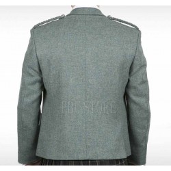 Dark Green Tweed Crail Heritage Kilt Jacket for Highland Events