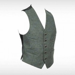 Dark Green Tweed Crail Heritage Kilt Jacket for Highland Events