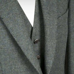 Dark Green Tweed Crail Heritage Kilt Jacket for Highland Events