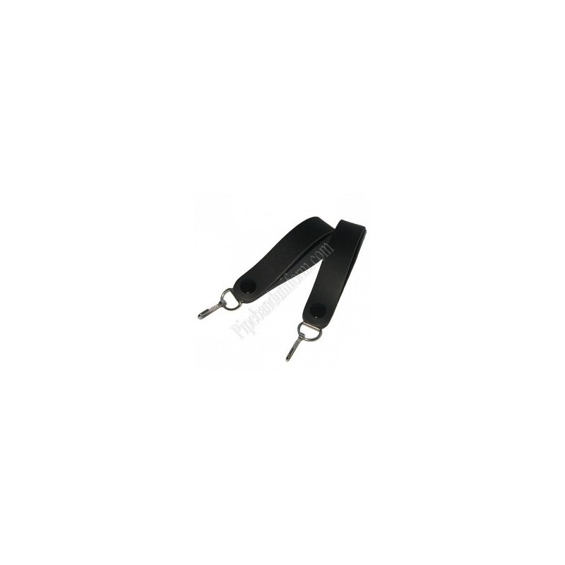 Plain Black Leather Sporran Suspenders