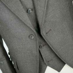 Graphite Crail Kilt Jacket Elegant Scottish Heritage Wear with Waistcoat