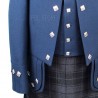 Tailored Highland Attire Blue Sheriffmuir Doublet Kilt Jacket and Waistcoat