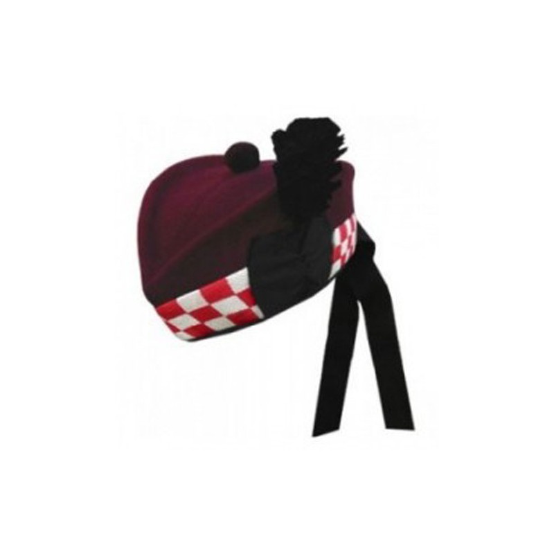 Airborne Maroon Glengarry Hat for Scottish Pipe Bands