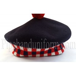 Traditional Scottish Band Uniform Blue Tam O'Shanter Balmoral Hat