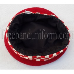 Scottish Scarlet Red Tam O'Shanter Hat / The Balmoral Bonnet