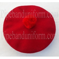 Scottish Scarlet Red Tam O'Shanter Hat / The Balmoral Bonnet