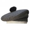 Scottish Band Handmade Wool Plain Grey Tam O'shanter Balmoral Hat