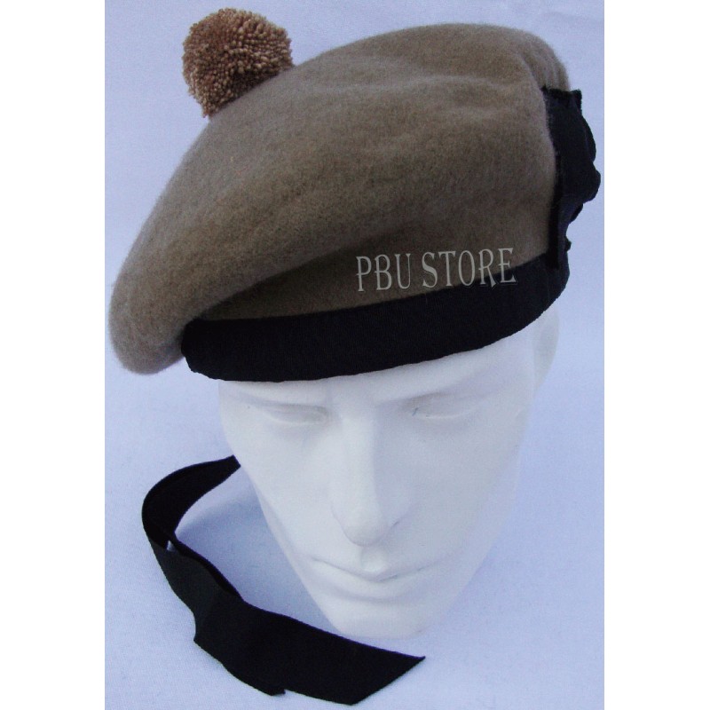 Military Pipe Band Uniform Desert Tan Wool Plain Balmoral Hat