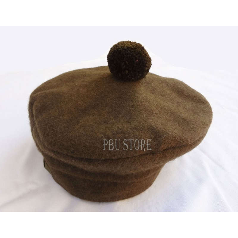 Premium Pipers Drummers Plain UK Brown Tam O'shanter Balmoral Hat
