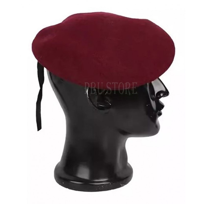 Military Heritage Airborne Maroon Premium Wool Beret Cap