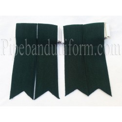 Premium Traditional Pipe Band Dark Green Kilt Flashes
