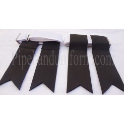 Premium Adjustable Pipe Band Charcoal Kilt Flashes