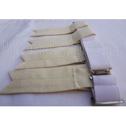 Premium Classic Pipe Band Cream Kilt Flashes