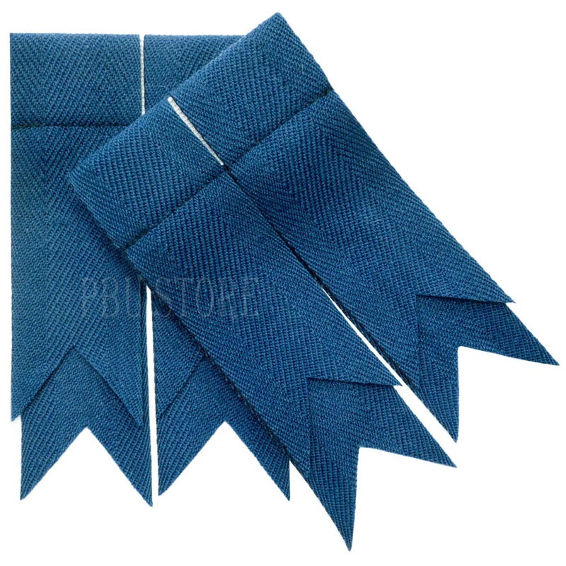 Premium Tweed Highland Pipers Ancient Blue Kilt Flashes