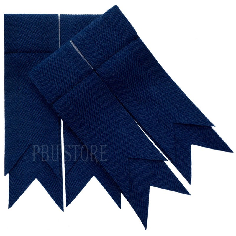 Premium Tweed Pipe Band Navy Kilt Flashes