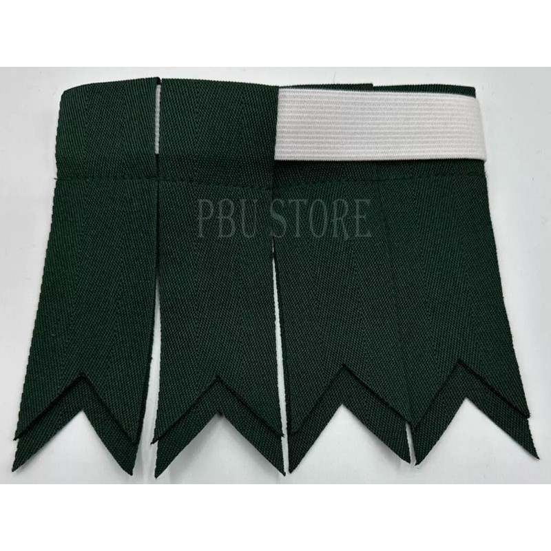 Premium Scottish Pipe Band Dark Green Kilt Flashes