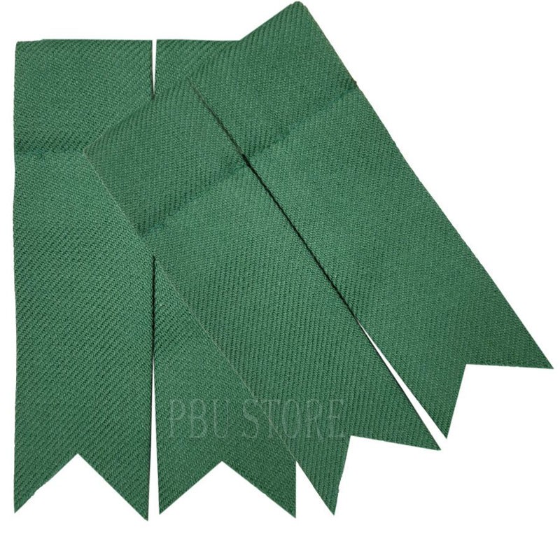 Premium Traditional Pipers Drummers FOS Green Kilt Flashes