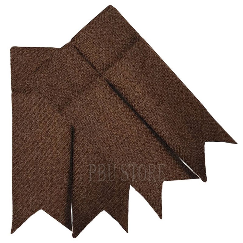 Premium Tweed Highland Pipe Band Cocoa Kilt Flashes