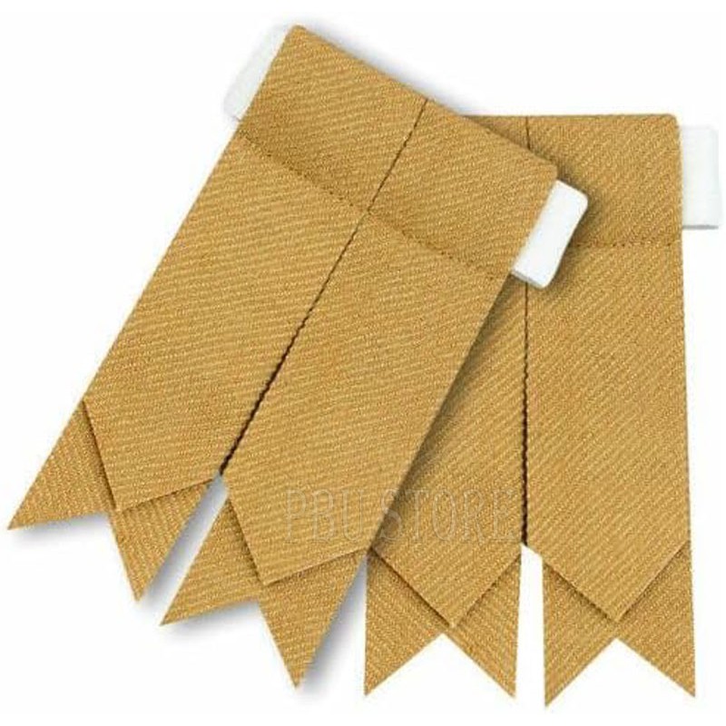 Premium Scottish Pipe Band Khaki Kilt Flashes
