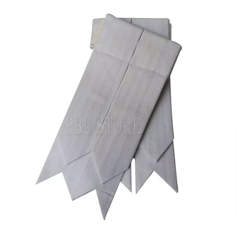 Premium Scottish Pipers Drummers Silver Grey Kilt Flashes