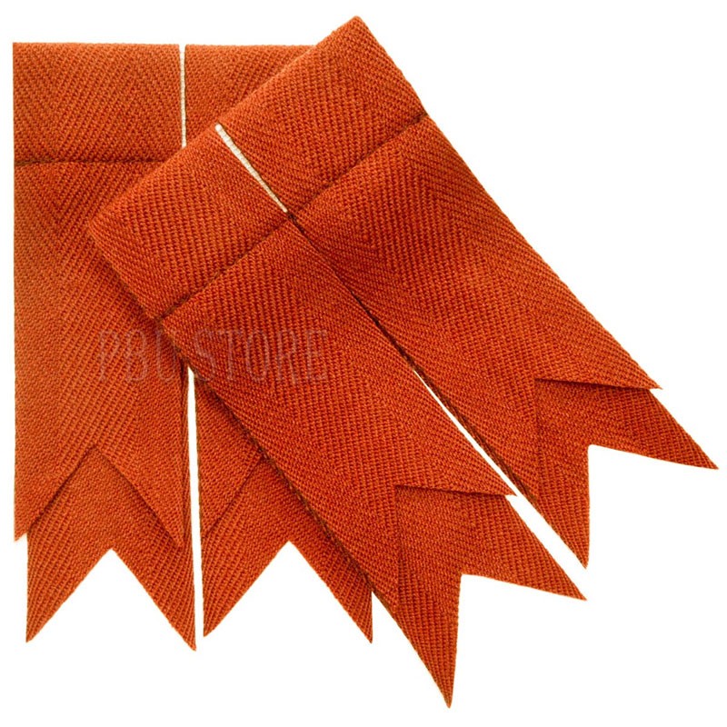 Premium Tweed Military Pipe Band Saffron Red Kilt Flashes