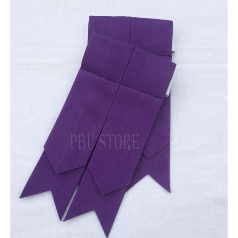 Premium Classic Pipers Drummers Purple Kilt Flashes