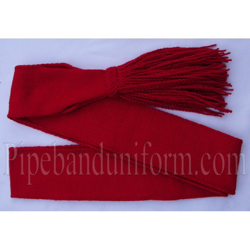 Plain Red Wool Sergeant Officer Sash