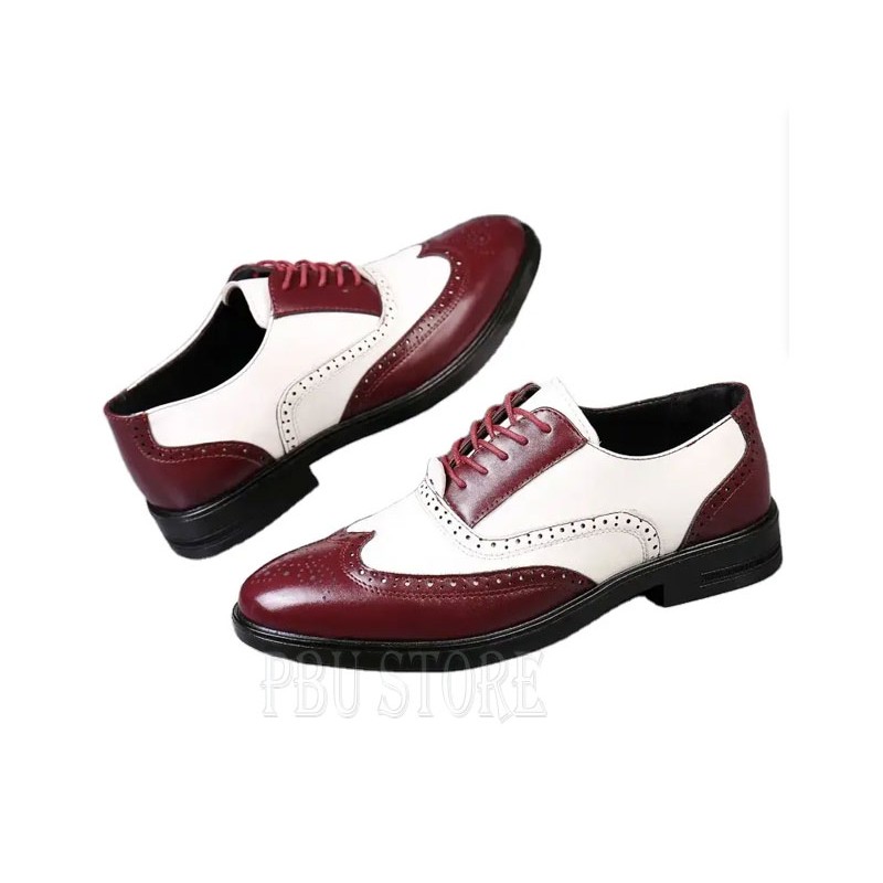 Men's Classic Piper Leather Ghillie Brogue Formal Shoes