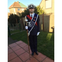 Blue Pipe Band Drum Major Custom Baldric Sash