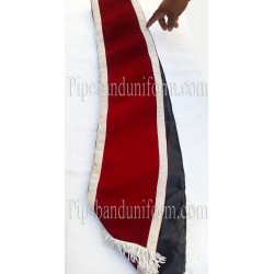 Red Pipe Band Drum Major Custom Made Baldric Sash